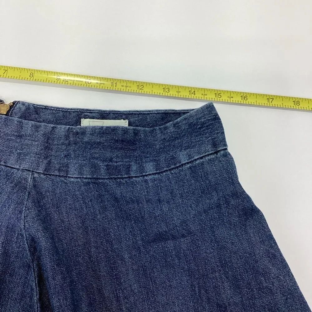 Levis Jean Mini Skater Skirt Flare Blue Denim Medium - Picture 6 of 8